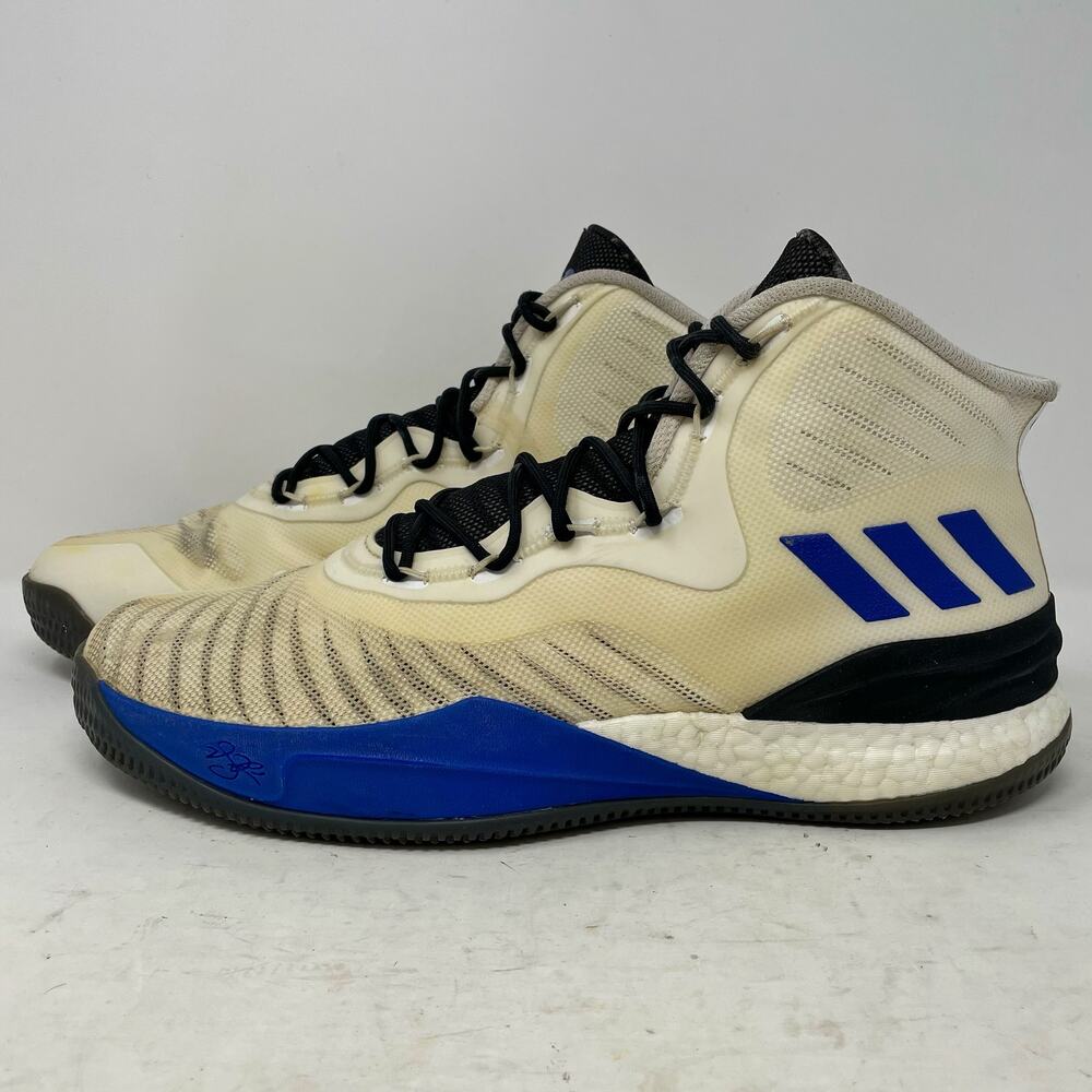 Adidas D-Rose Mid Height Basketball Shoes Mens Size 12 Cream Blue
